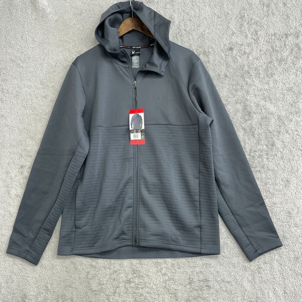 Spyder Active Men's M Zip-Up Hoodie Scuba Jacket  Black M0642 - Picture 5 of 12